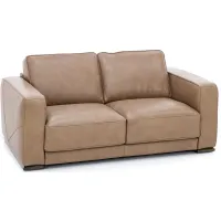 Bianca Leather Loveseat in Brown
