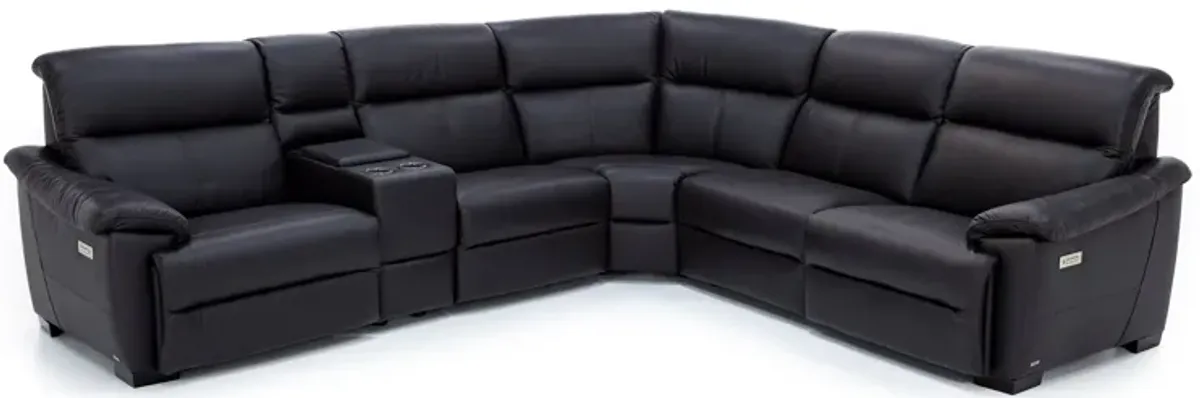 Lorenzo 6-Pc. Leather Fully Loaded Wall Saver Modular