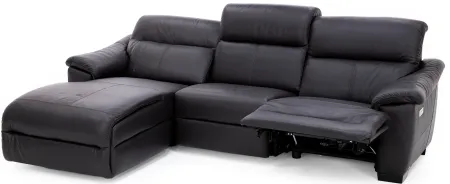 Lorenzo 3-Pc. Leather Fully Loaded Wall Saver Reclining Chaise Sofa