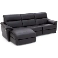 Lorenzo 3-Pc. Leather Fully Loaded Wall Saver Reclining Chaise Sofa