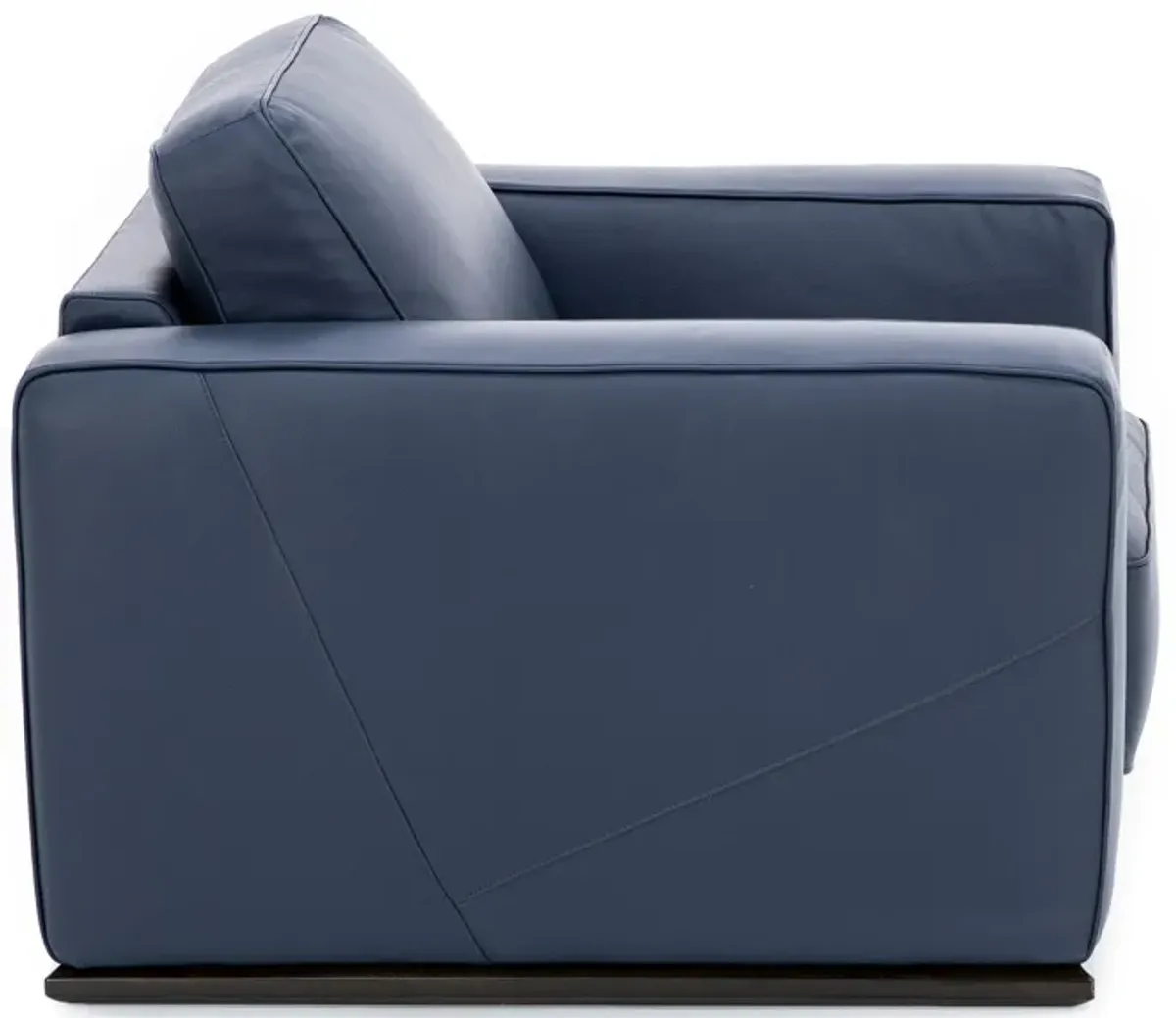 Bianca Leather Chair in Blue