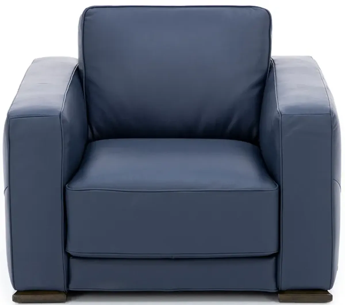 Bianca Leather Chair in Blue