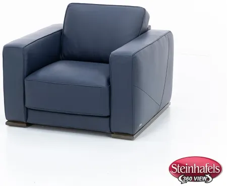Bianca Leather Chair in Blue