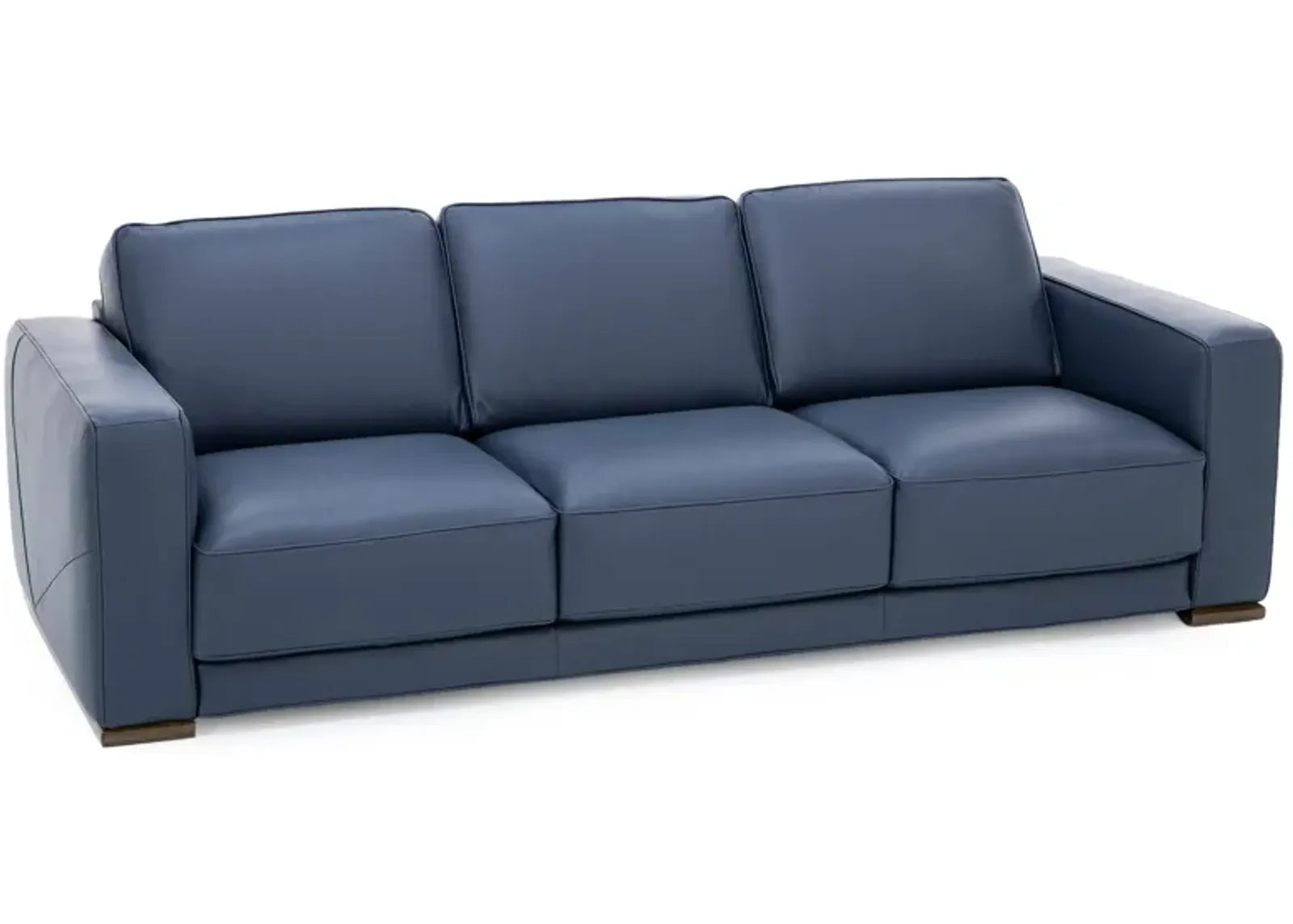 Bianca Leather Sofa in Blue