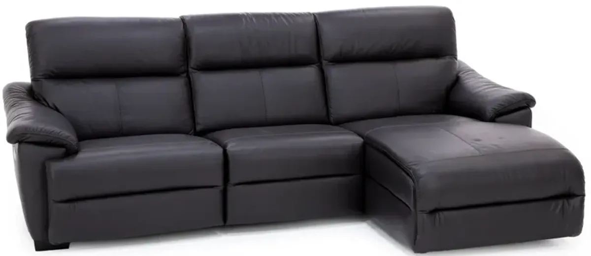 Lorenzo 3-Pc. Leather Fully Loaded Wall Saver Reclining Chaise Sofa