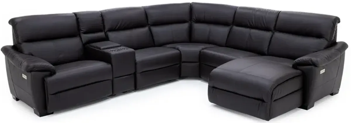 Lorenzo 6-Pc. Leather Fully Loaded Wall Saver Reclining Modular