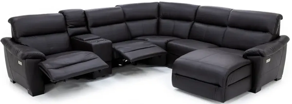 Lorenzo 6-Pc. Leather Fully Loaded Wall Saver Reclining Modular