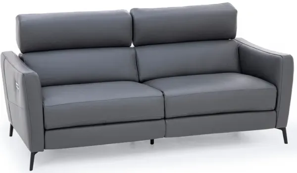 Gabriel Leather Power Headrest Reclining Sofa in Carbon