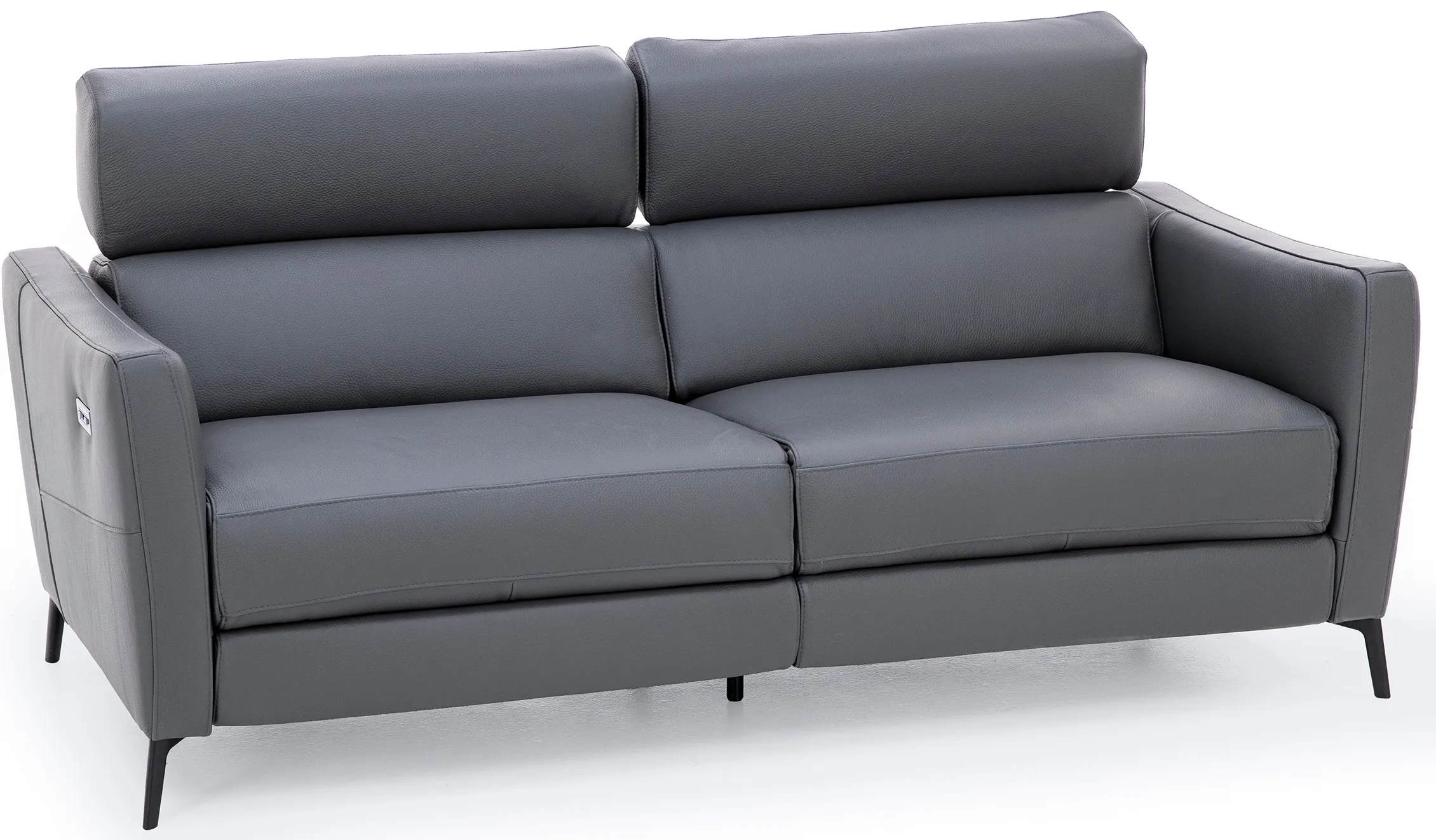 Gabriel Leather Power Headrest Reclining Sofa in Carbon