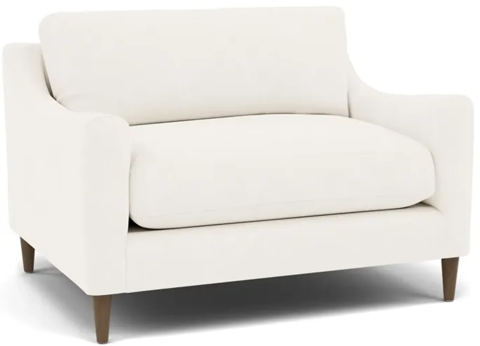 Mostny Sloped Track Arm Cuddle Chair in Heavenly Oyster