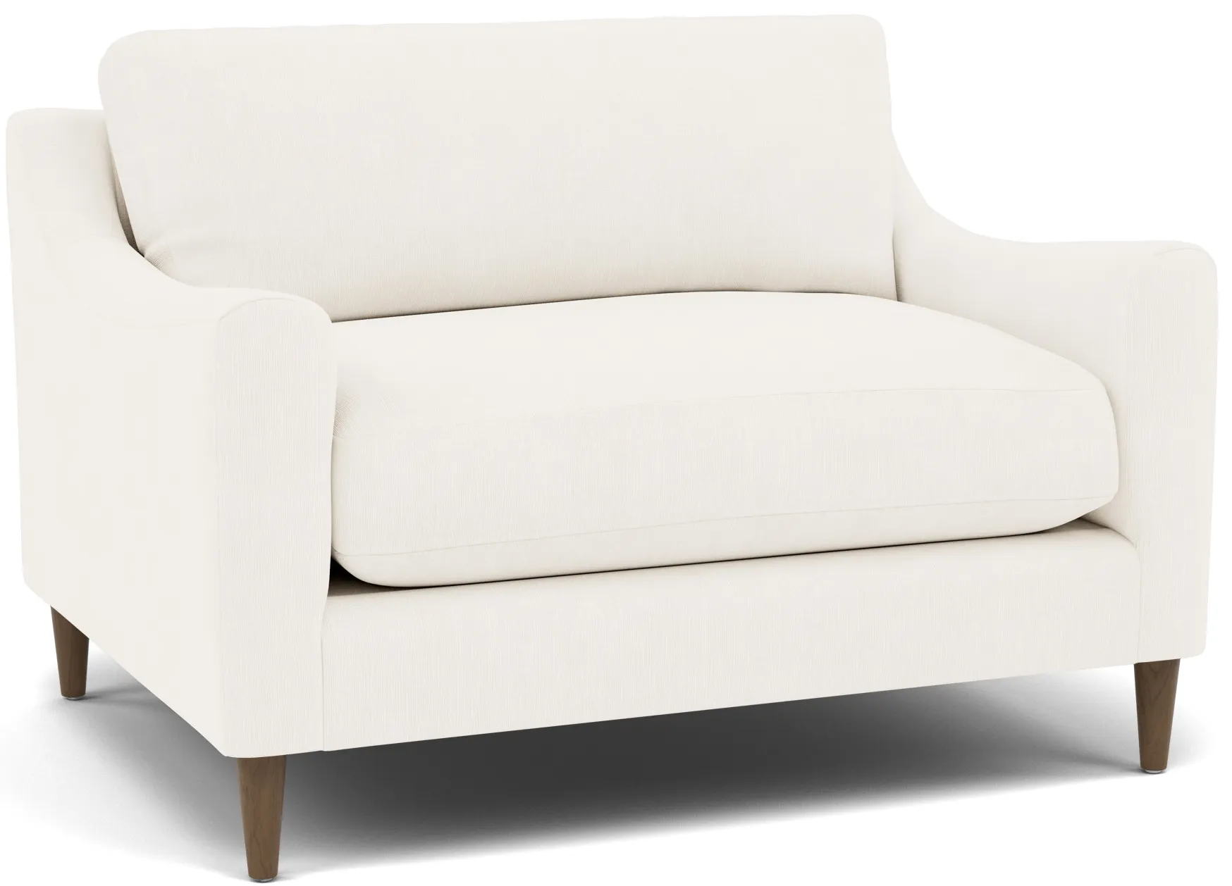 Mostny Sloped Track Arm Cuddle Chair in Heavenly Oyster