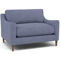 Mostny Sloped Track Arm Cuddle Chair in Heavenly Naval