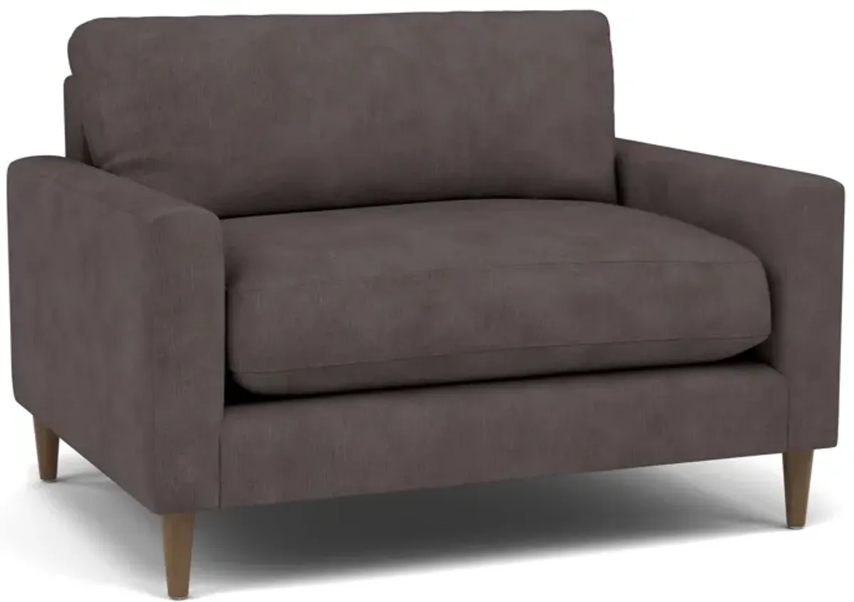 Kelvin Track Arm Cuddle Chair in Heavenly Mocha