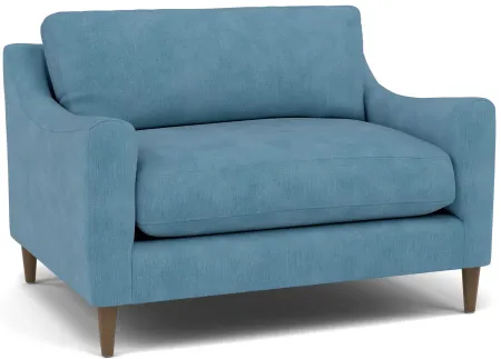 Mostny Sloped Track Arm Cuddle Chair in Heavenly Sapphire