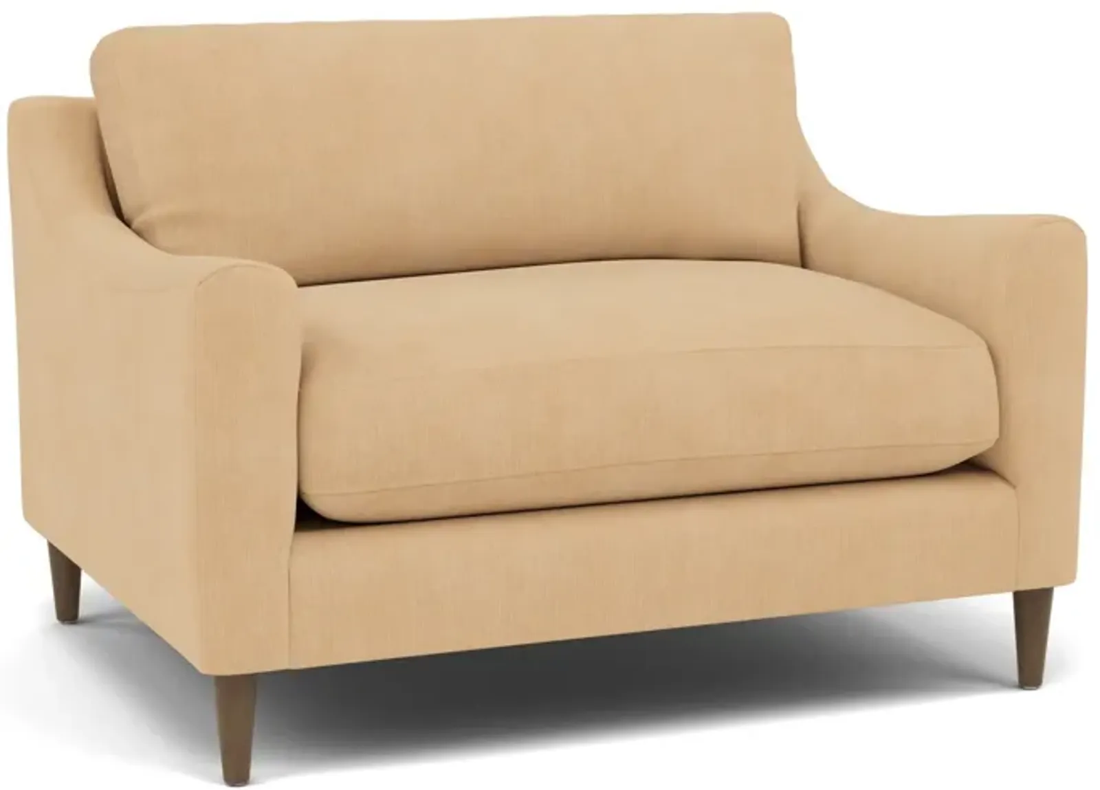 Mostny Sloped Track Arm Cuddle Chair in Heavenly Carmel