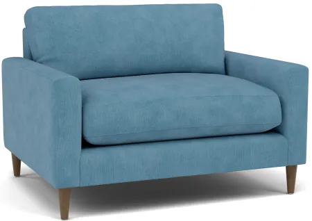 Kelvin Track Arm Cuddle Chair in Heavenly Sapphire