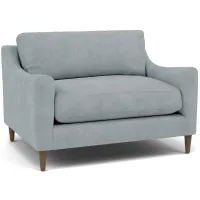 Mostny Sloped Track Arm Cuddle Chair in Heavenly Robins Egg