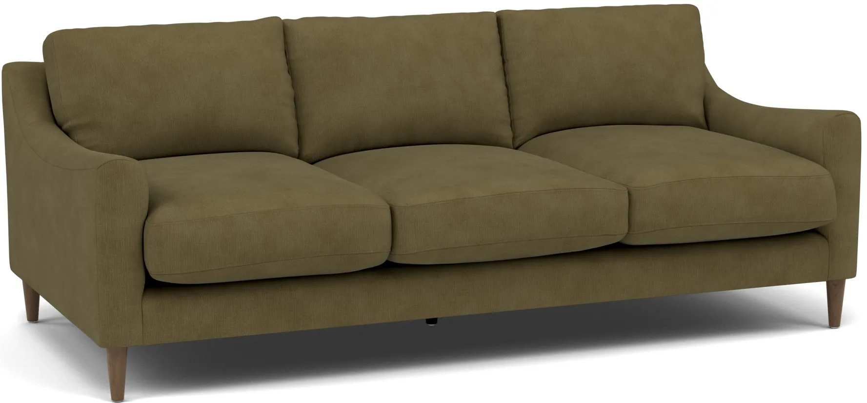 Mostny Sloped Track Arm Sofa Plus in Heavenly Olive