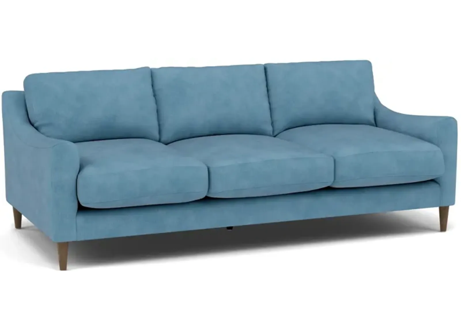 Mostny Sloped Track Arm Sofa Plus in Heavenly Sapphire