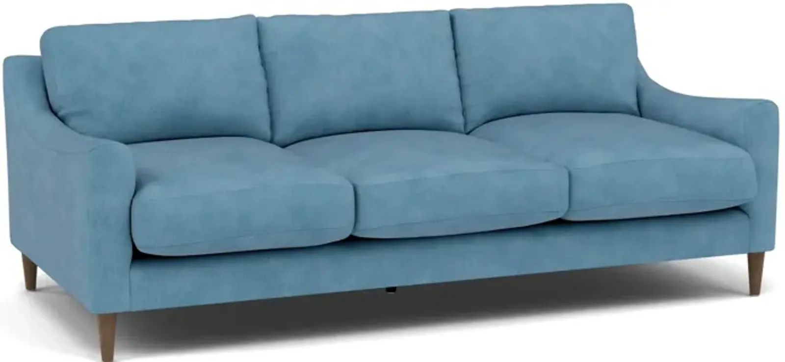 Mostny Sloped Track Arm Sofa Plus in Heavenly Sapphire