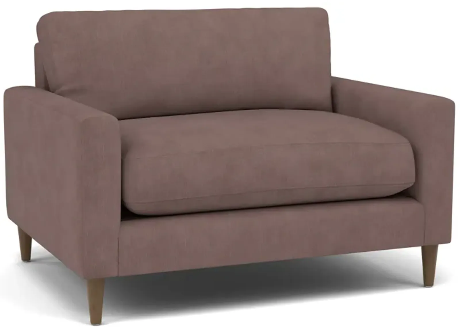 Kelvin Track Arm Cuddle Chair in Heavenly Java