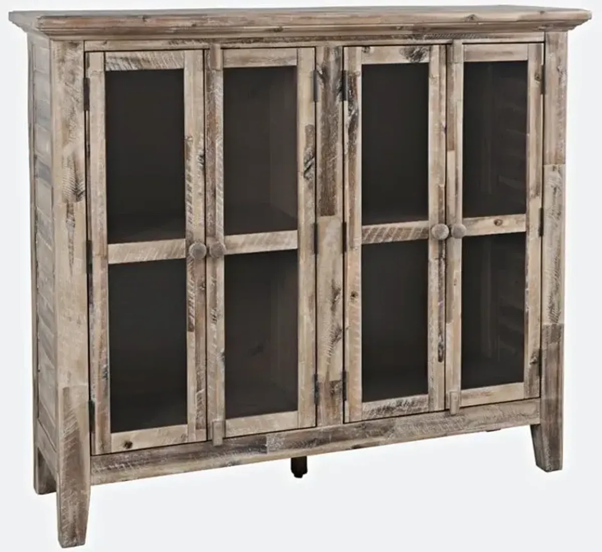 Rustic Shores Grey Wash 4 Door High Cabinet