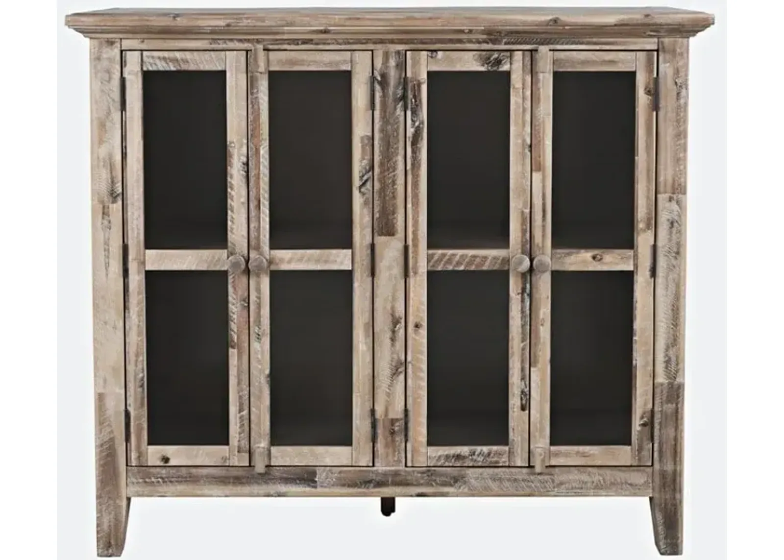 Rustic Shores Grey Wash 4 Door High Cabinet