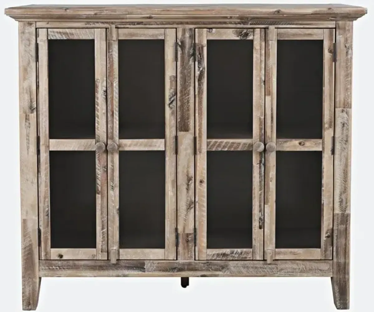 Rustic Shores Grey Wash 4 Door High Cabinet