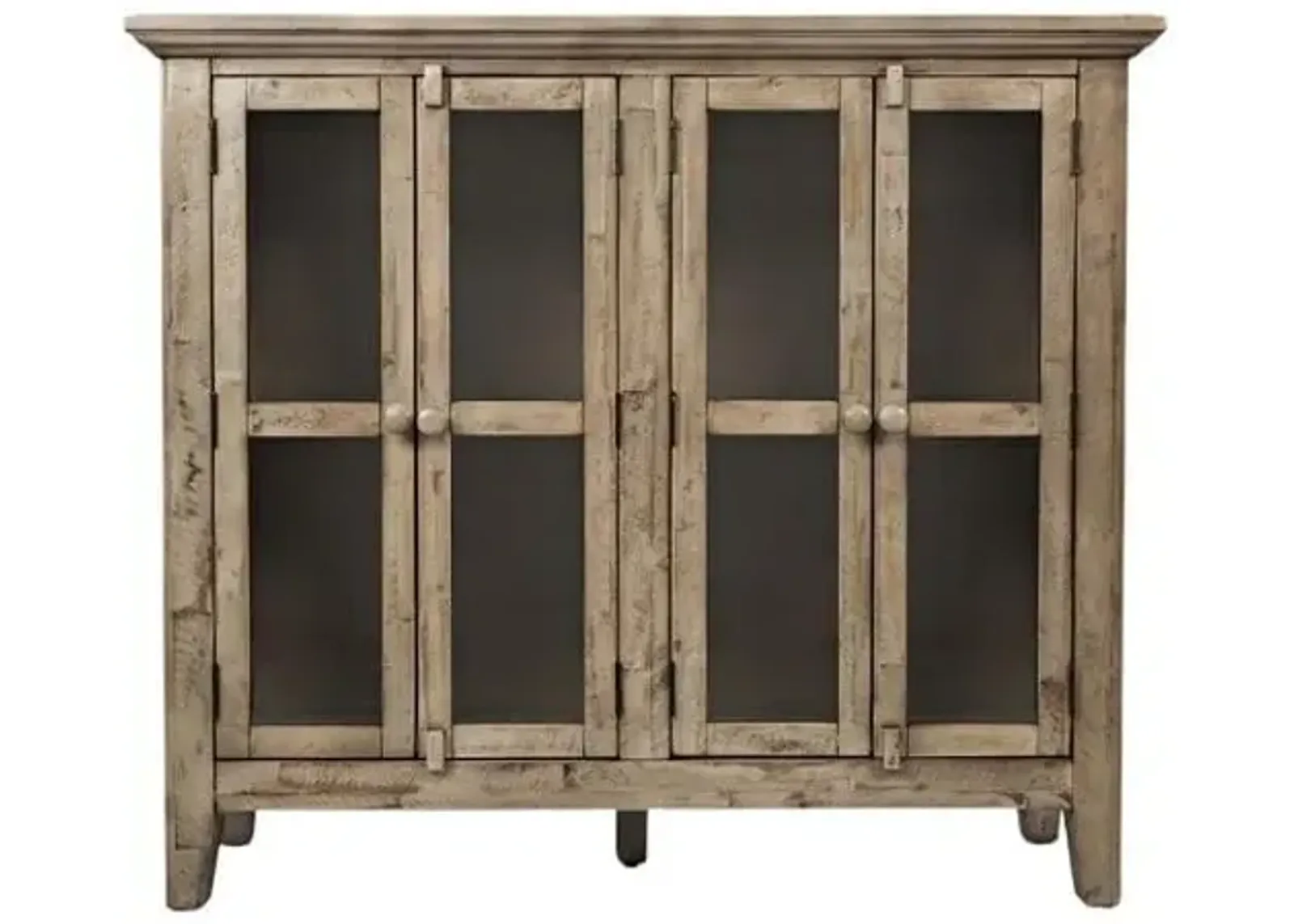 Rustic Shores Weathered Grey 4 Door High Cabinet