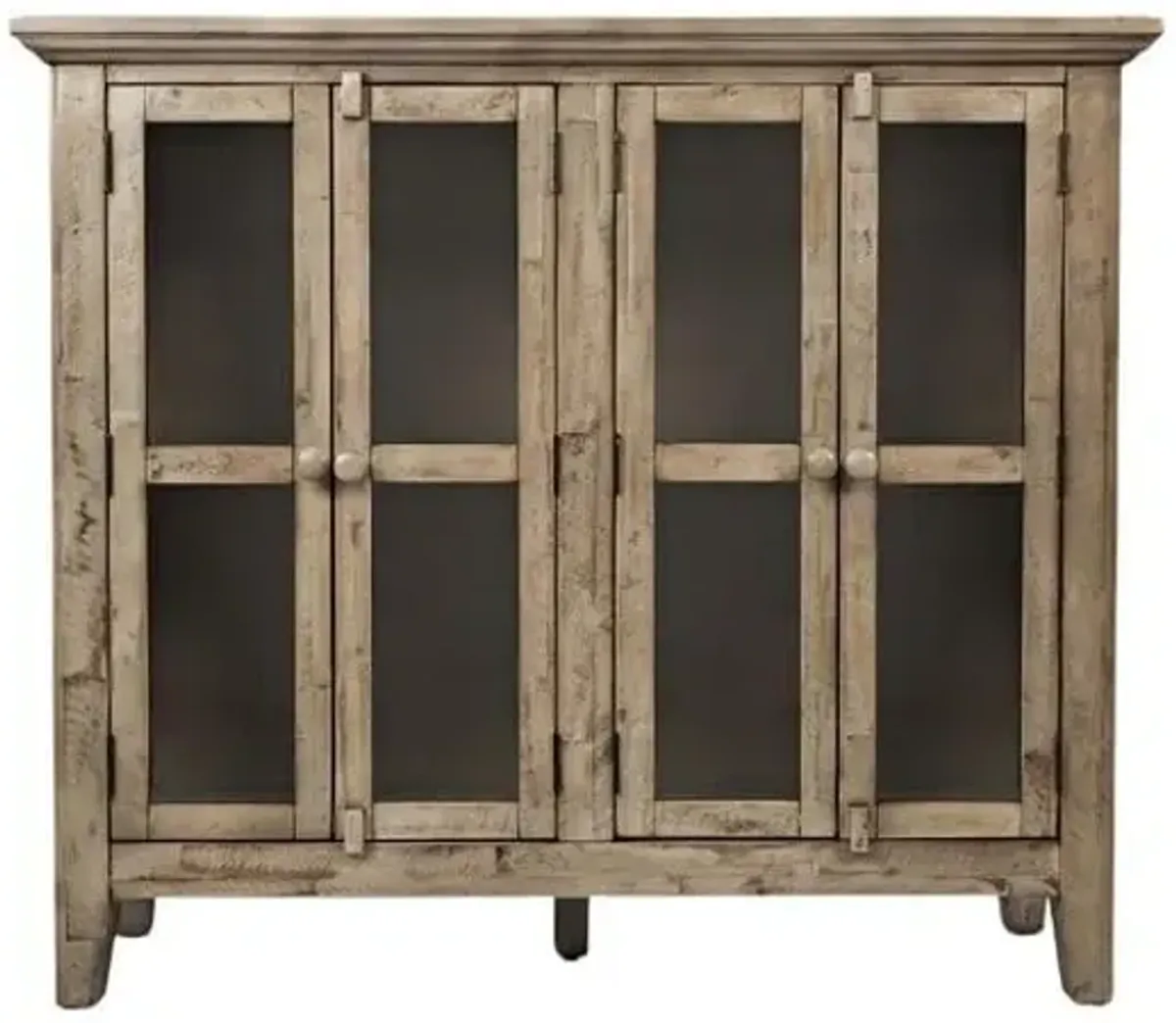 Rustic Shores Weathered Grey 4 Door High Cabinet