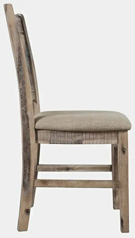 Rustic Shores Grey Wash Upholstered Desk Chair