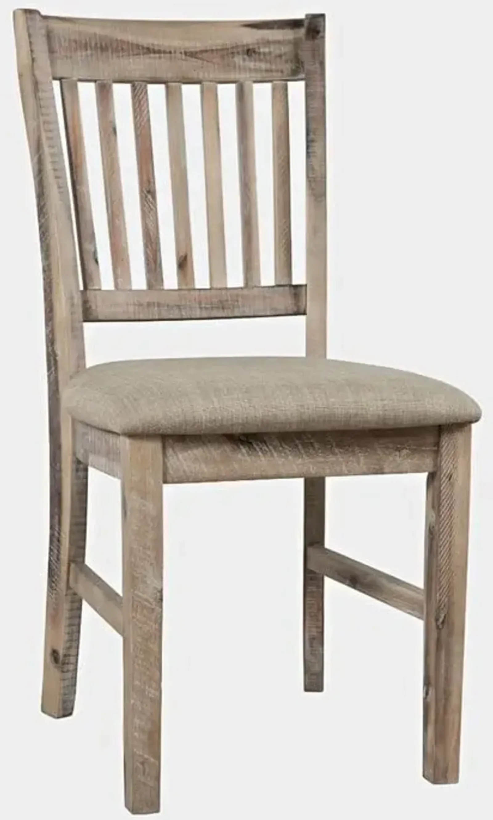 Rustic Shores Grey Wash Upholstered Desk Chair