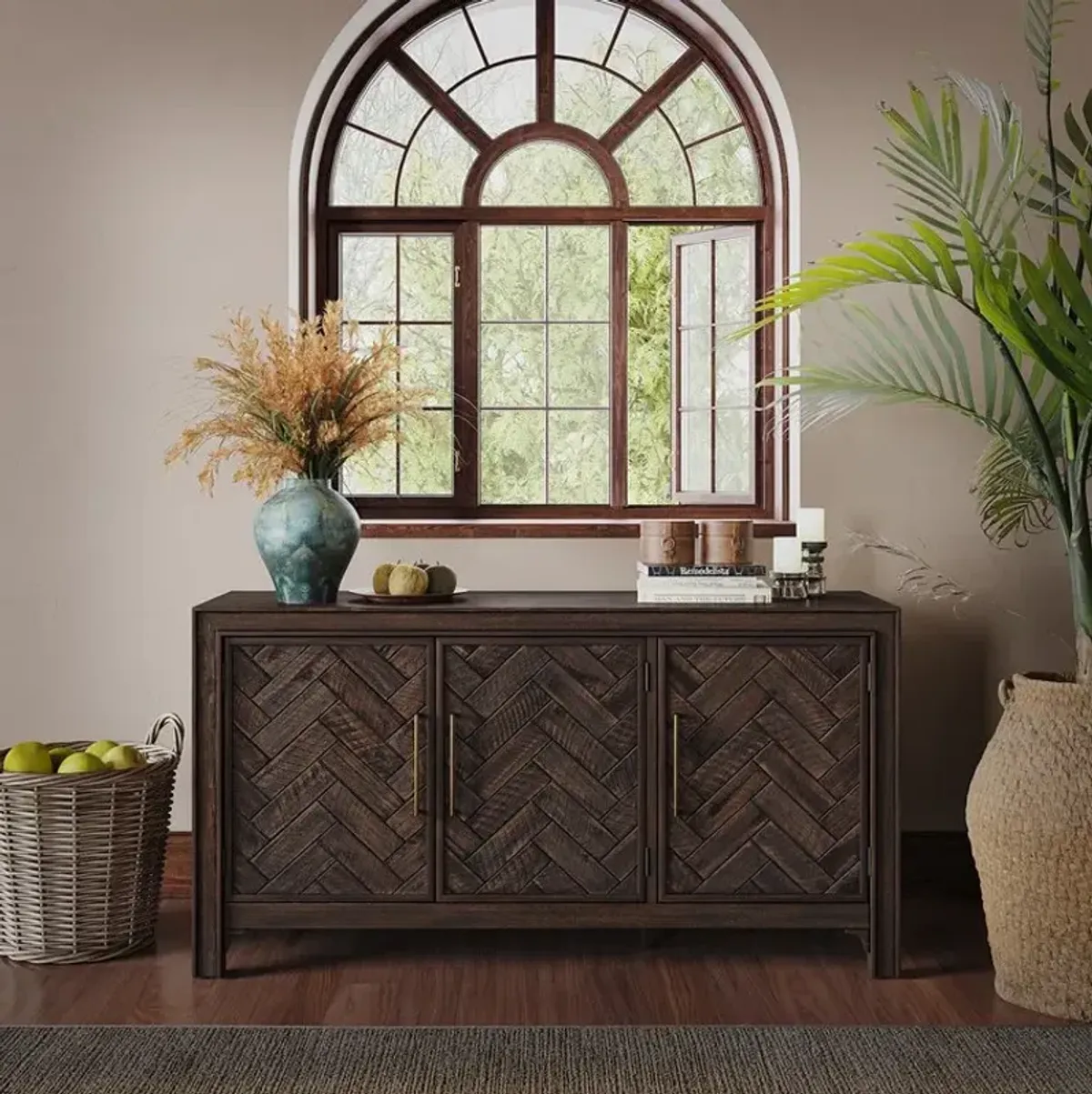 Gramercy Dark Chevron 60" Console