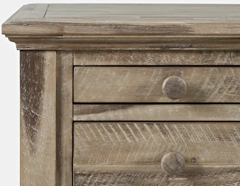 Rustic Shores Grey Wash Power Desk