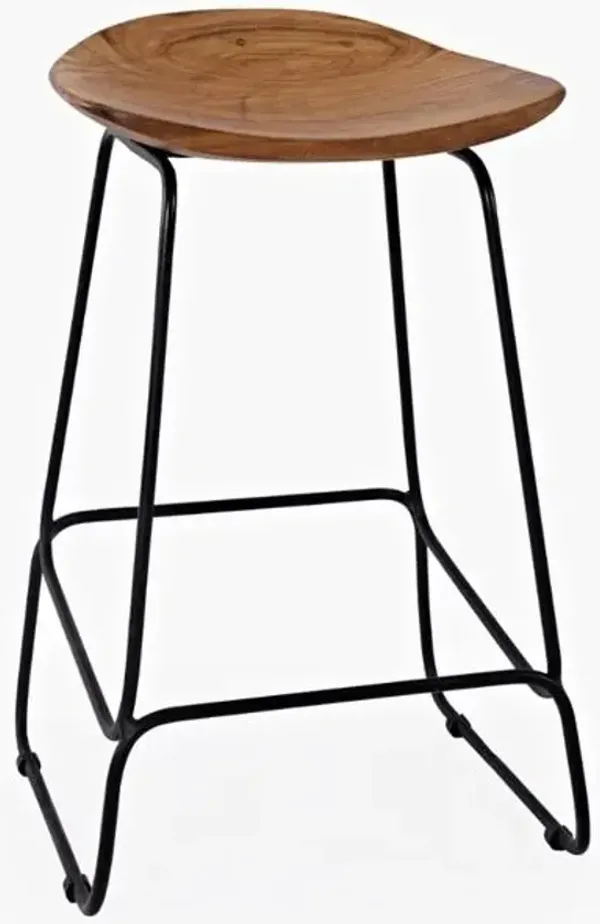 Live Edge Slate Backless Stool In Natural