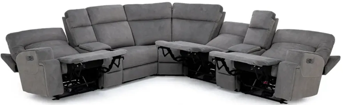 Royal 7-Pc. Fully Loaded Zero Gravity Reclining Modular with Wireless Remote