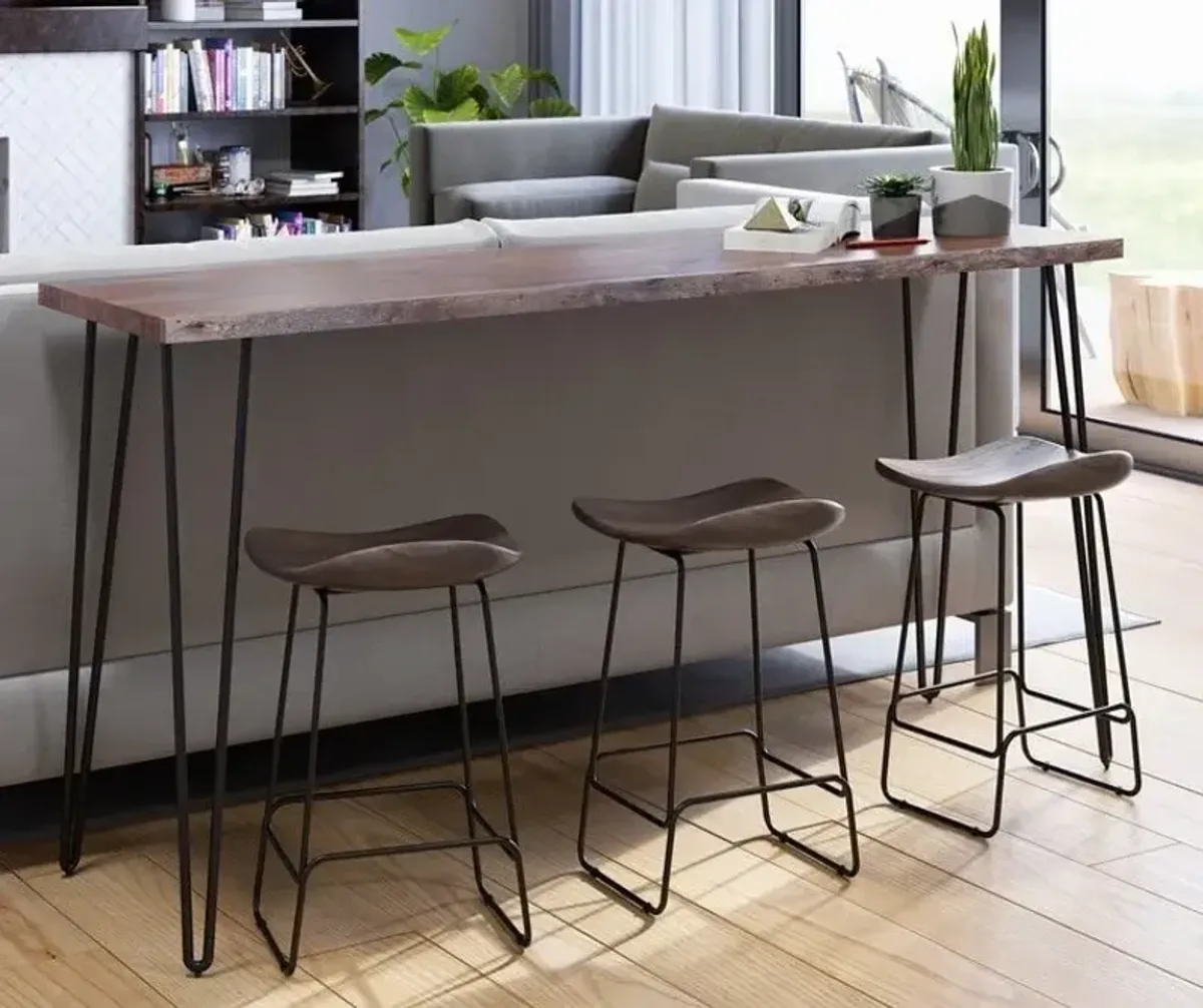 Live Edge Slate Console Bar Table & 3 Stools