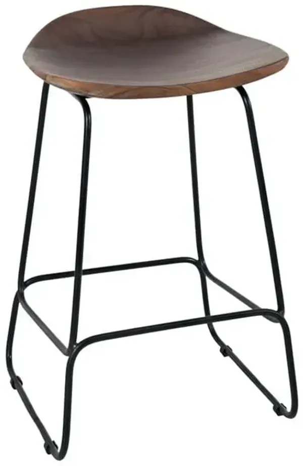 Live Edge Slate Backless Stool In Slate