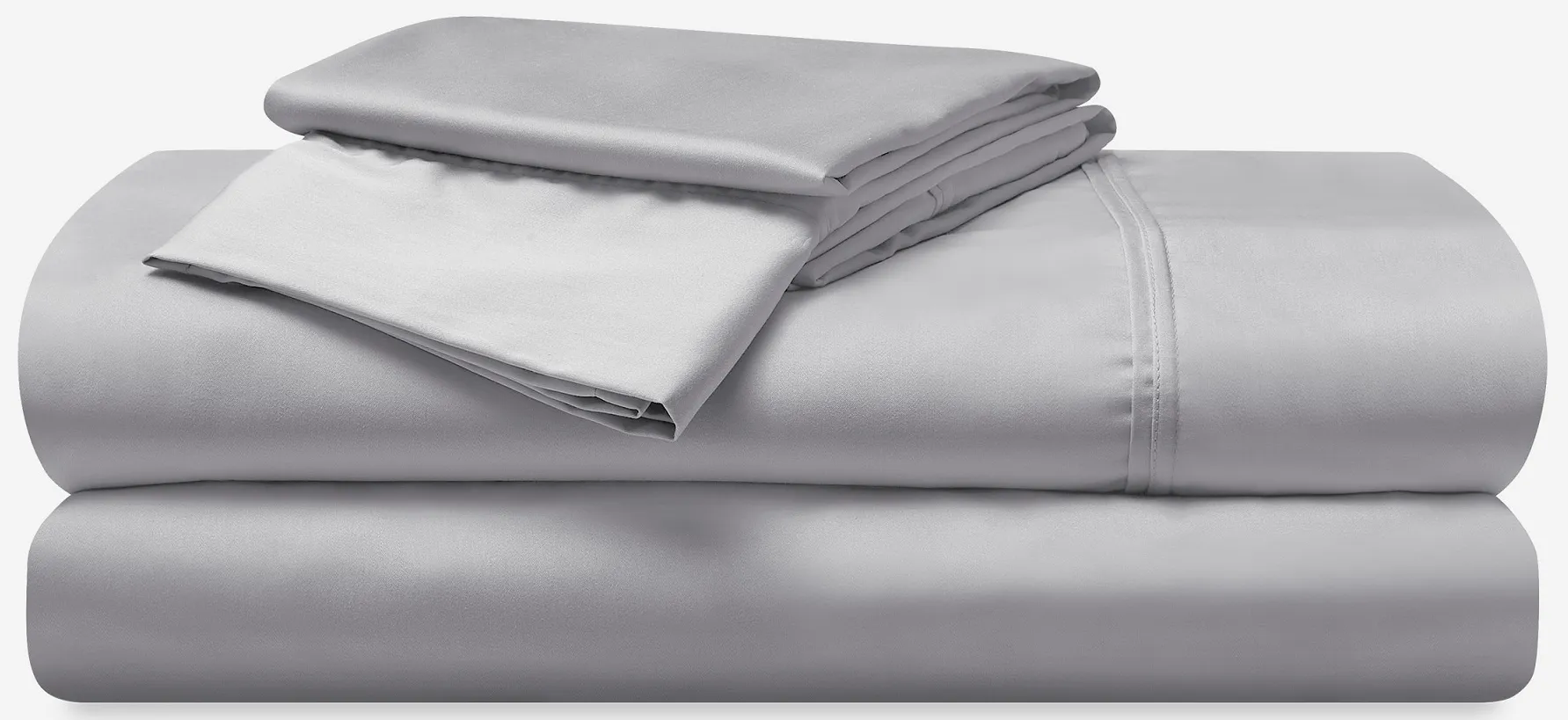 Hyper-Cotton Light Grey Twin Sheet Set