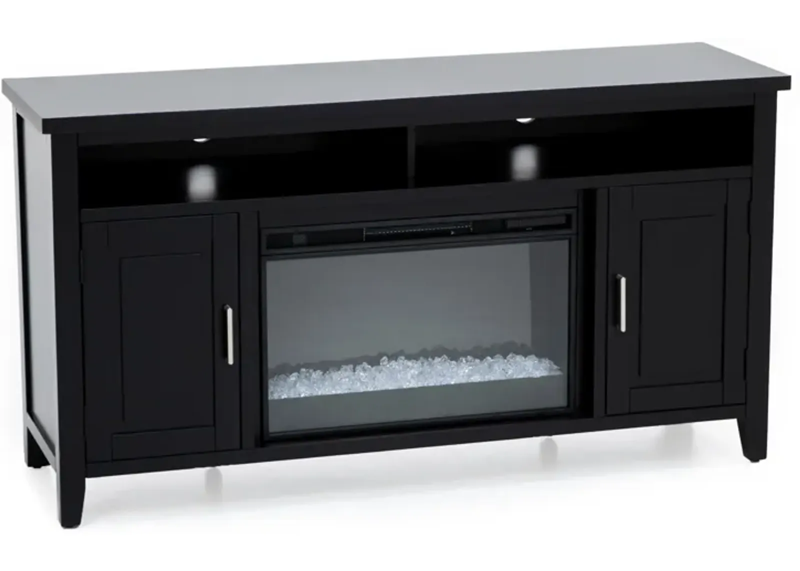 Essentials Black 60" Fireplace