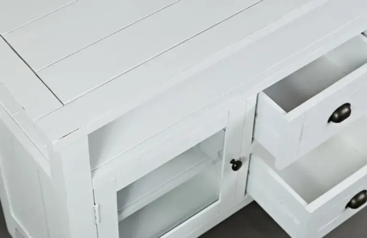 Artisan Craft Weathered White Storage Console