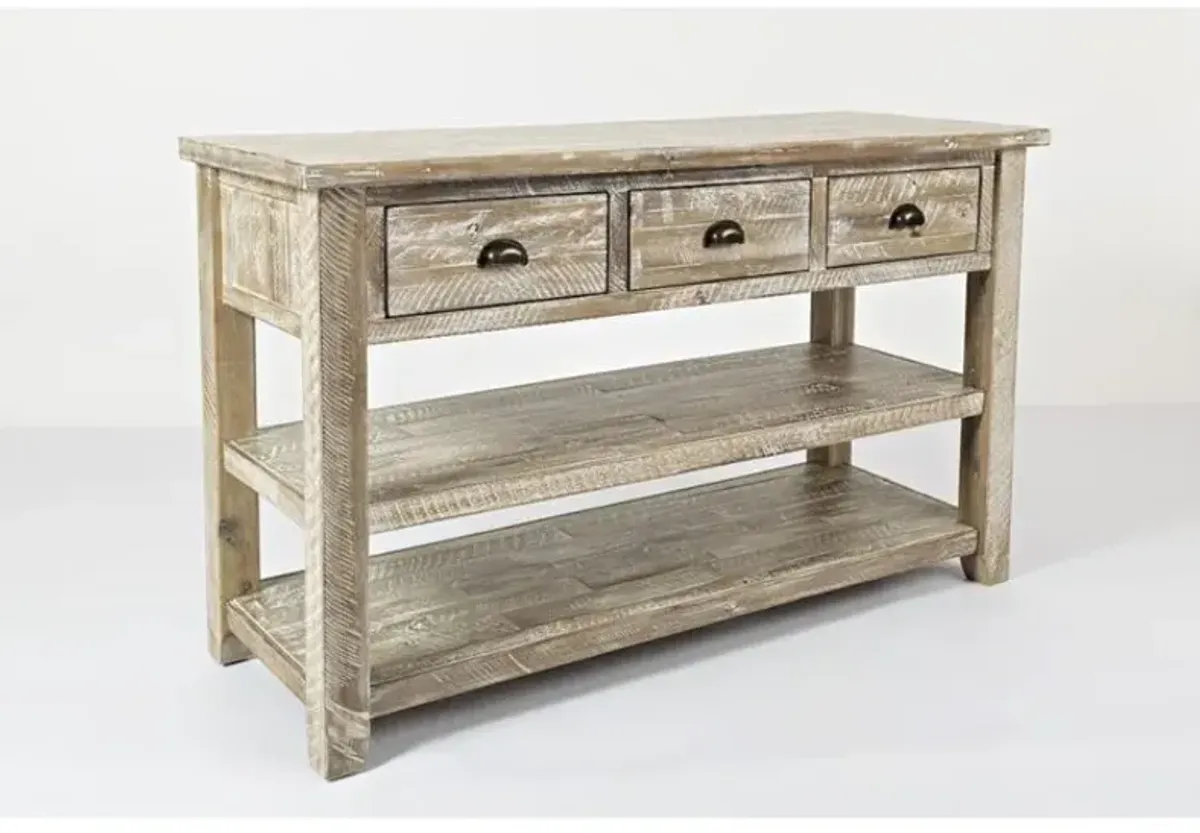 Artisan Craft Washed Grey Sofa Table