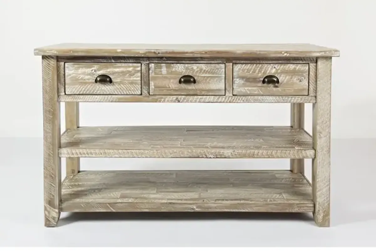 Artisan Craft Washed Grey Sofa Table