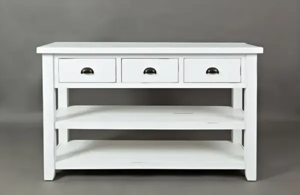 Artisan Craft Weathered White Sofa Table