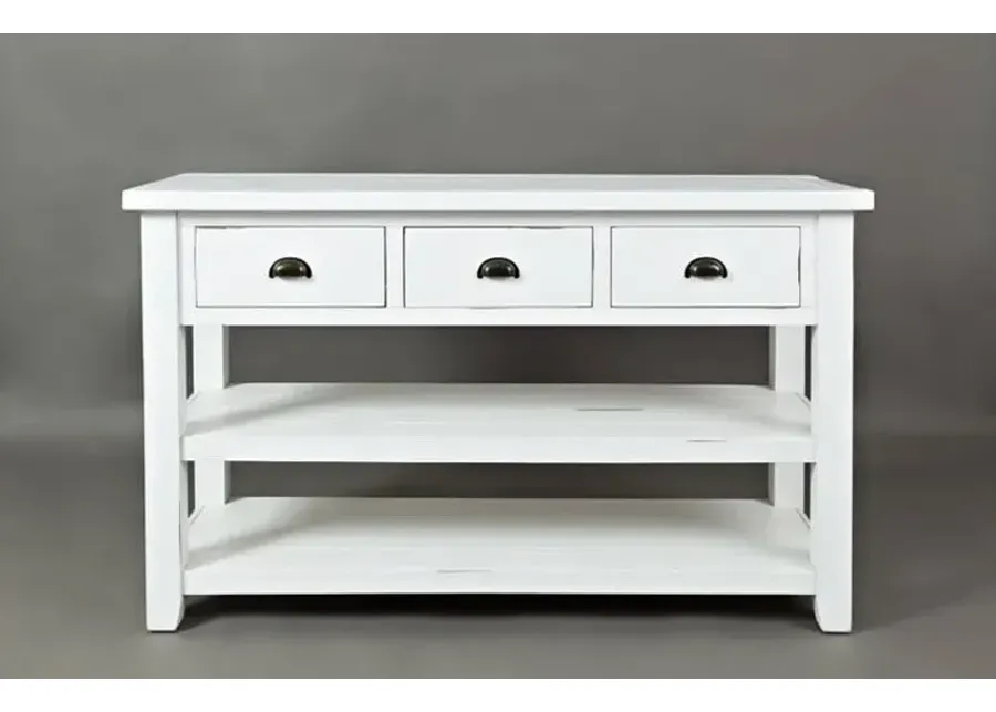 Artisan Craft Weathered White Sofa Table