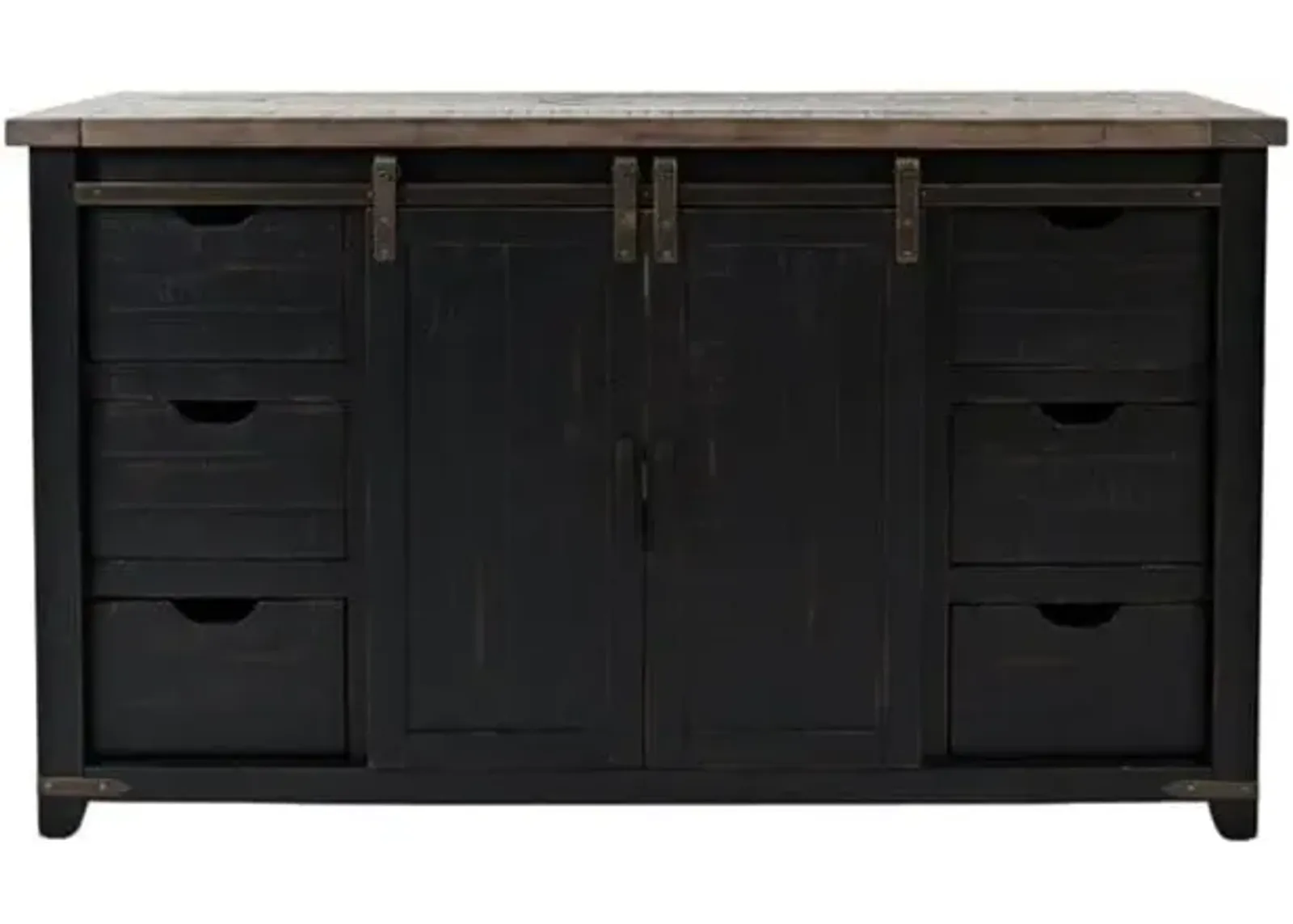 Madison County Vintage Black 60" Console