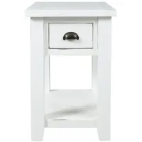 Artisan Craft Weathered White Chairside Table