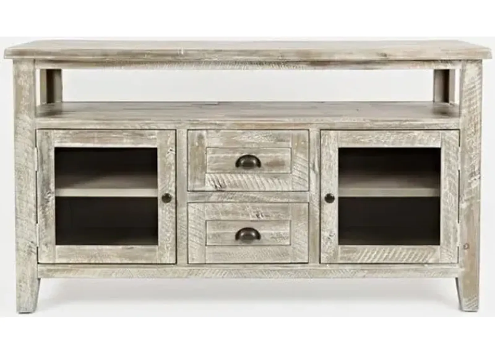 Artisan Craft Washed Grey Storage Console