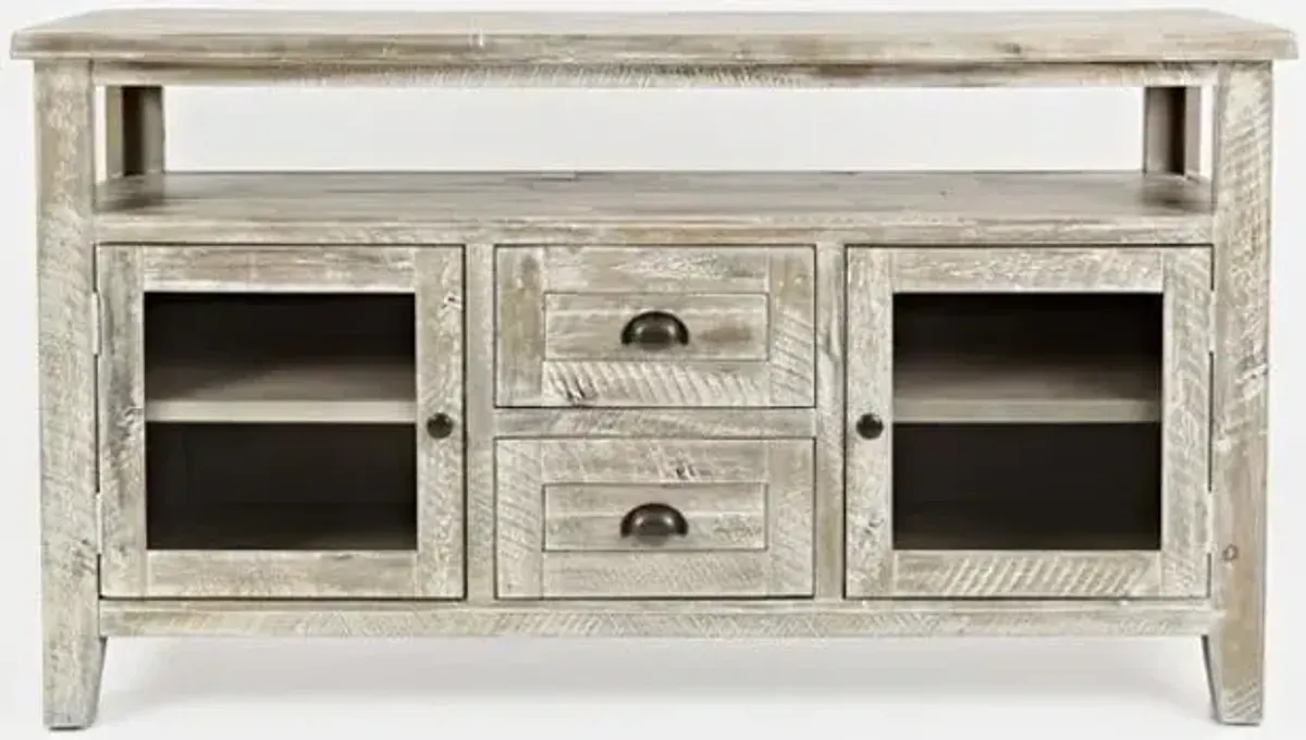 Artisan Craft Washed Grey Storage Console