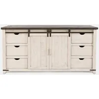 Madison County Vintage White 70" Console